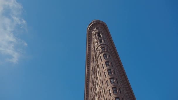 Famous Flatiron Building Sky — стокове відео