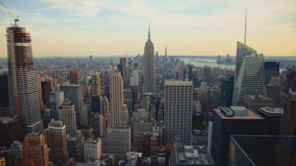 Rascacielos Manhattan Nueva York Vista Desde Arriba — Vídeos de Stock