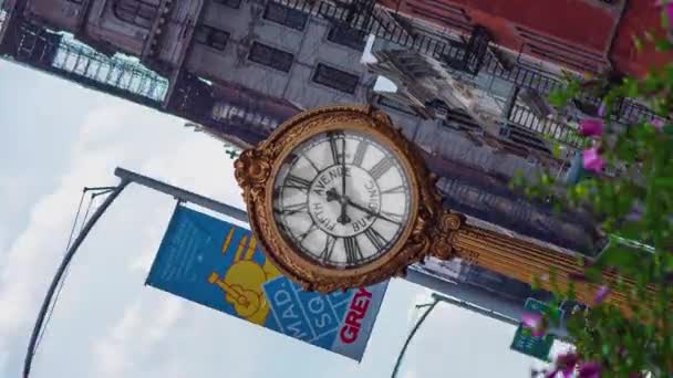 뉴욕의 시계의 클로즈업 — 비디오