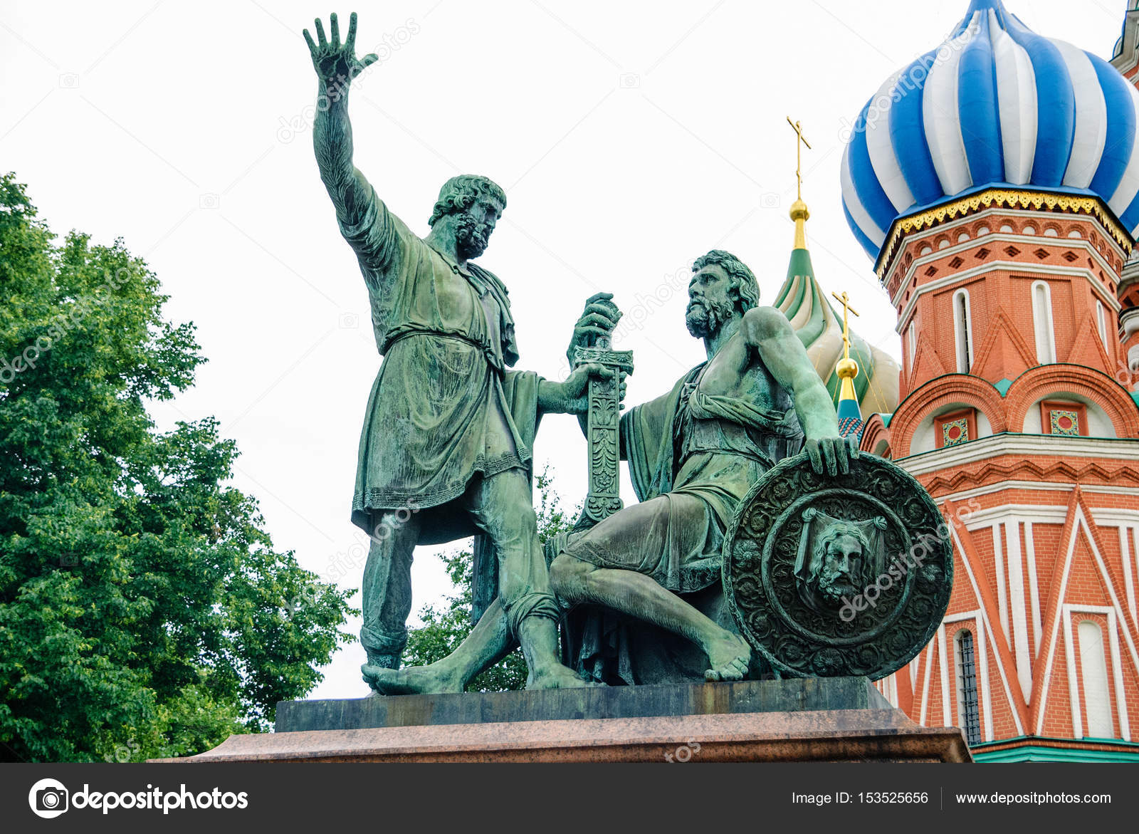 Памятник Минину и Пожарскому Стоковое редакционное фото