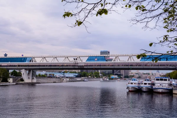 Moscú Rusia Mayo 2017 Puente Bagración Sobre Río Moskva Cerca — Foto de Stock