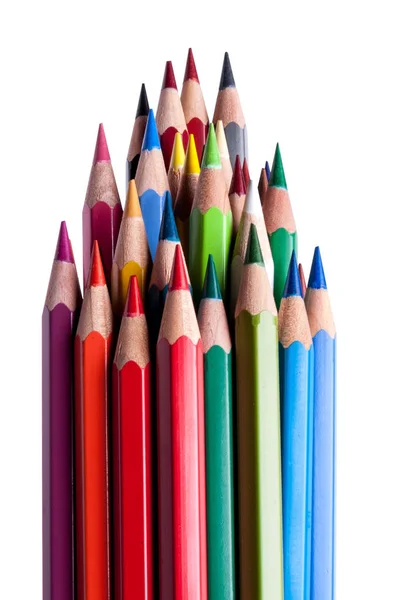 Crayons sur blanc — Photo