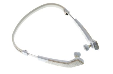 Beyaz kablosuz kulaklıklar