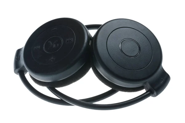 Black wireless headphones — Stock Photo, Image