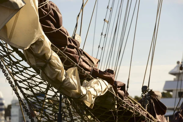 Bowsprit of the sailing ship — Stock Photo, Image