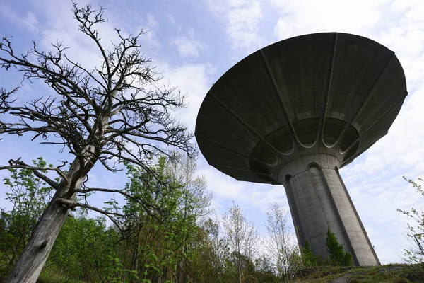 Water tower on rock — Stock Photo, Image