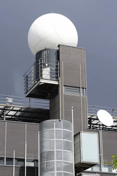 Meteorological station on a background of a dark sky — Stock Photo, Image