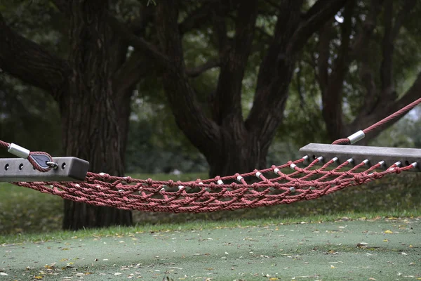 公园里的空电缆吊床 — 图库照片