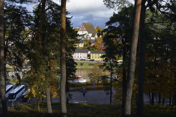 Porvoo, Finlandia, 13 ottobre 2019: veduta del centro storico Porvoo — Foto Stock