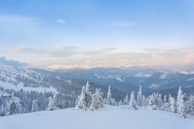harika akşam kış manzarası