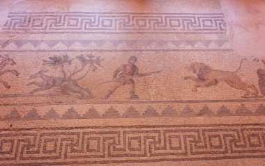 Kalıntıları antik Yunan şehir Paphos, Kıbrıs