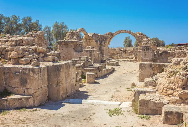 Saranda Kolones fragmento del Parque Arqueológico de Kato Pafos, loca — Foto de Stock