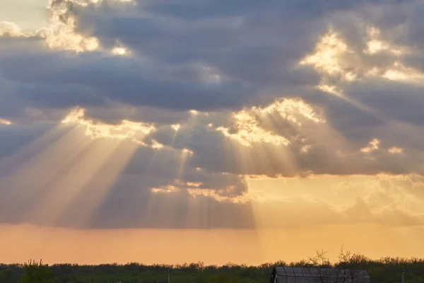 bright sunset sky background