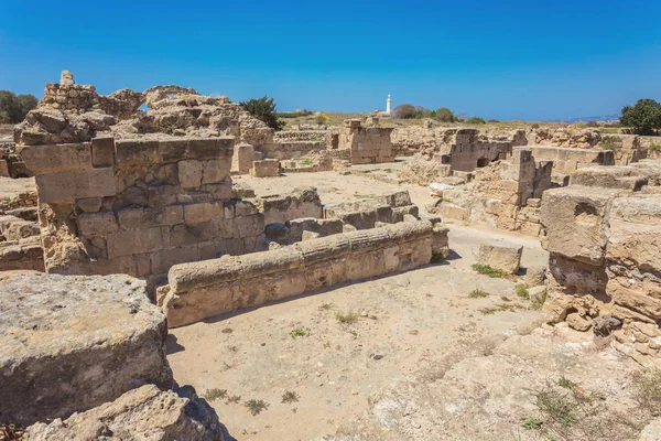 Saranda Kolones fragmento del Parque Arqueológico de Kato Pafos, loca — Foto de Stock