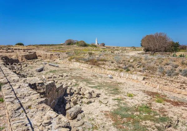 Saranda Kolones fragmento del Parque Arqueológico de Kato Pafos, loca — Foto de Stock