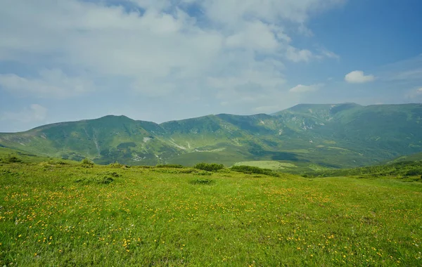 Dağlar gündoğumu sırasında alanında.