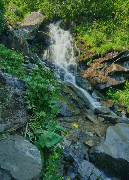 Bonito hermoso arroyo de montaña — Foto de Stock