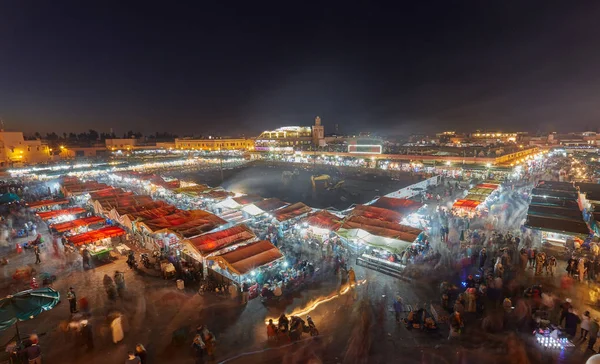 Djemaa el Fna görünümünü, Meydanı ve pazar yeri Marakeş'in ' 
