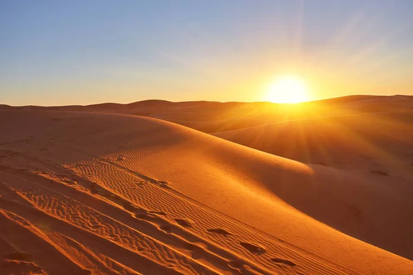 Krásné písečné duny v poušti — Stock fotografie
