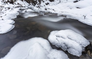 kış zamanında dağ Nehri