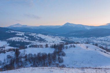 Kış manzarası ile lots-in kar ve ağaçlar