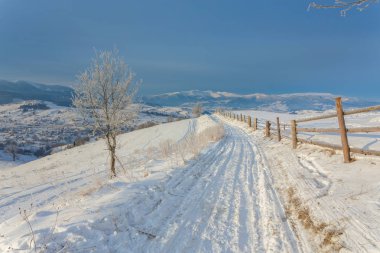Yollu kış manzarası