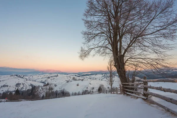 Krásná zimní krajina v horách. — Stock fotografie