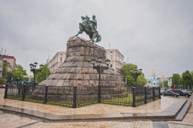 ünlü Ukrayna tarihi bir anıt hetman bogdan khmelnitsky 