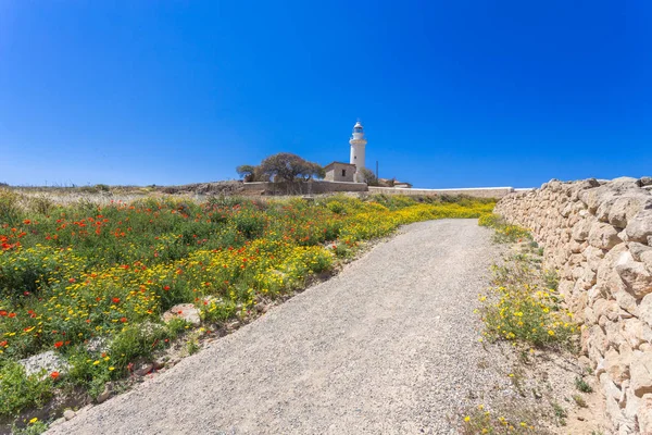 パフォス、キプロスの灯台 — ストック写真