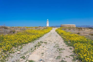 Old lighthouse in Pafos, Cyprus clipart