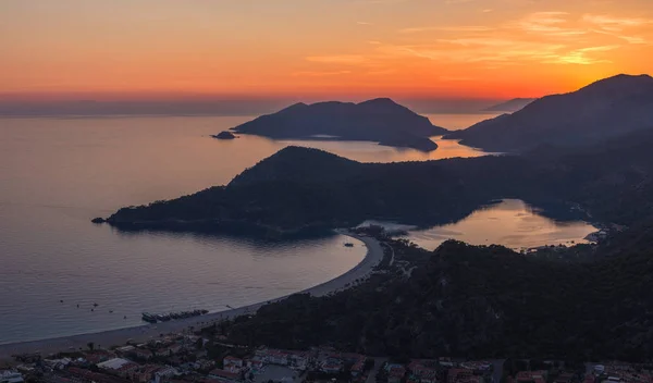 Oludeniz Landscape Beautiful Sunset Lagoon Sea View Beach Turkey City — Stock Photo, Image