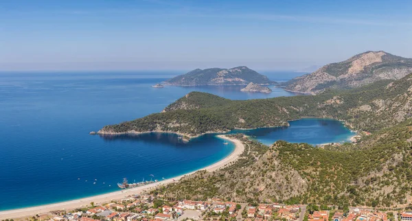 Идиллический Морской Пейзаж Oludeniz Высоты Птичьего Полета — стоковое фото