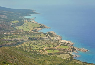Kıbrıs Akamas yarımadası Milli Parkı dağın