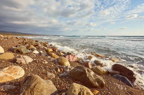 塞浦路斯-地中海沿岸。劳拉海滩 — 图库照片