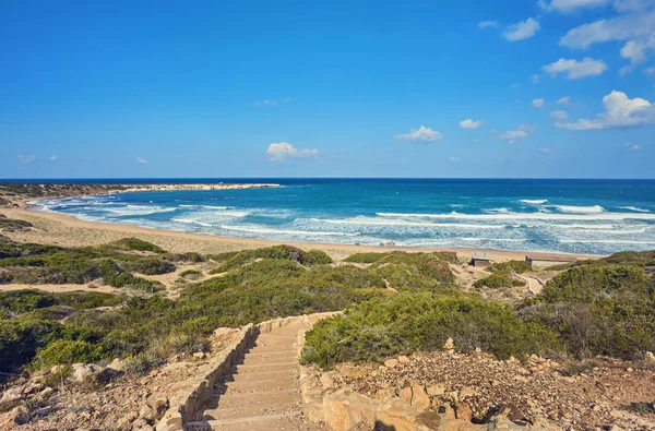 Cyprus - Mediterranean Sea coast. Lara Beach — Stock Photo, Image