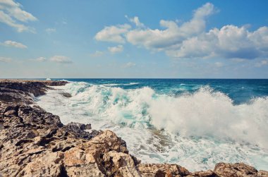 kayalık sahil Kıbrıs Adası
