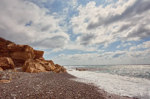 Kypr - pobřeží Středozemního moře. Lara Beach — Stock fotografie