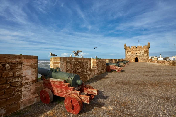 Ortaçağ Castelo Kalesi Mogador Gerçek Kalesi Essaouira Fas — Stok fotoğraf