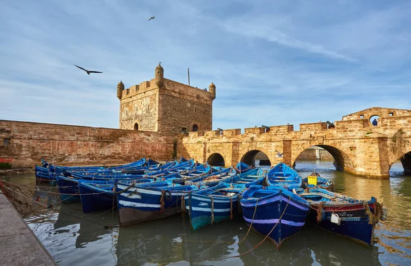 Sqala Port Een Verdedigingstoren Vissershaven Van Essaouira Marokko — Stockfoto