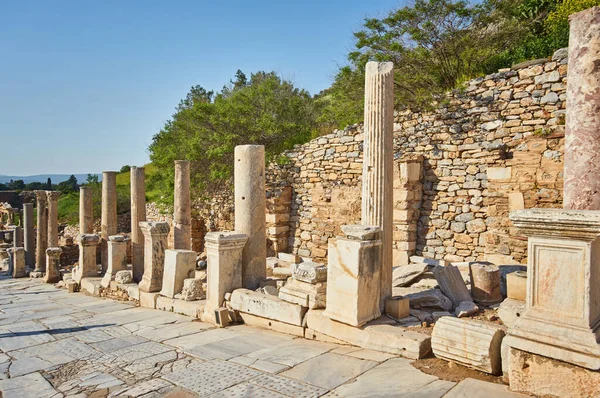 Αρχαία Ελληνικά Ερείπια Της Εφέσου Στην Ανατολία Της Τουρκίας — Φωτογραφία Αρχείου