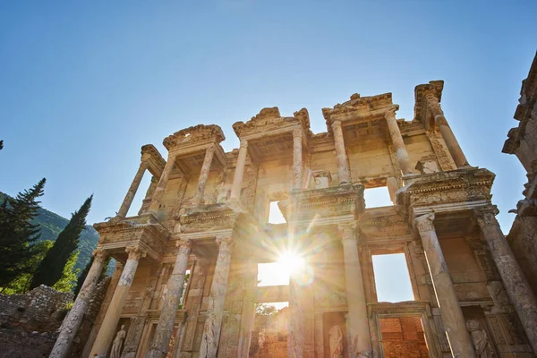 Celsus Könyvtára Ephesus Ősi Helyén Törökországban — Stock Fotó