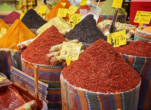 Turkije Istanbul Spice Bazaar Turkse Specerijen Koop — Stockfoto