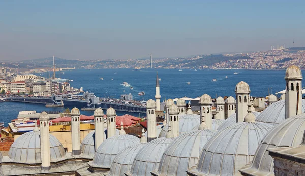 Vista Panorámica Estambul Turquía Estambul Través Las Cúpulas Chimeneas Del — Foto de Stock