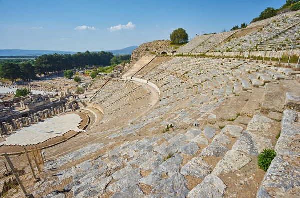 Efes Büyük Tiyatrosu Antik Şehir Zmir Şehri Türkiye — Stok fotoğraf