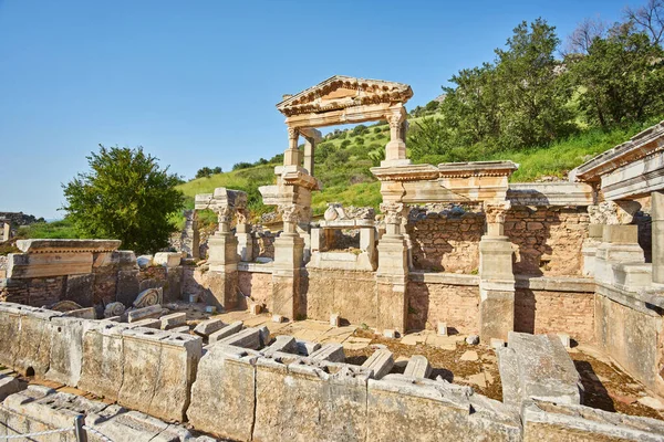Κατεστραμμένη Αρχαία Πόλη Της Εφέσου Σέλτσουκ Τουρκία — Φωτογραφία Αρχείου