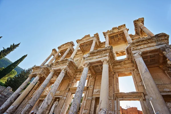 Celsus Könyvtára Ephesus Ősi Helyén Törökországban — Stock Fotó