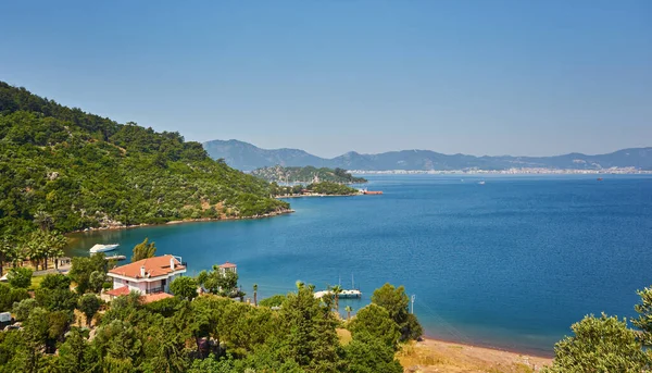 Îles Rocheuses Dans Baie Marmaris Paysage Marin Avec Ciel Bleu — Photo