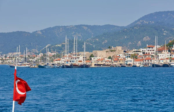 Marmaris Marina Vista Giorno Blu Turchia — Foto Stock