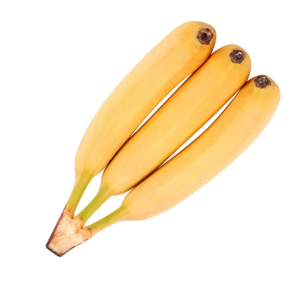 Muitos amarelo banana isolado — Fotografia de Stock