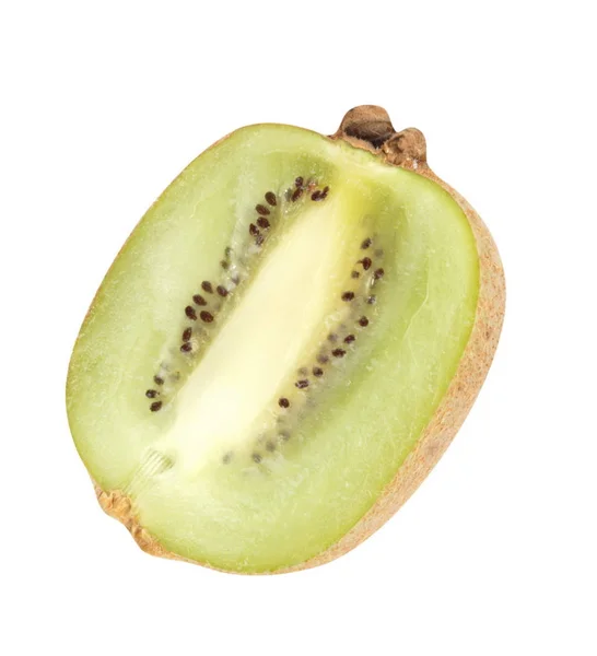 Rauwe kiwi geïsoleerd op wit — Stockfoto